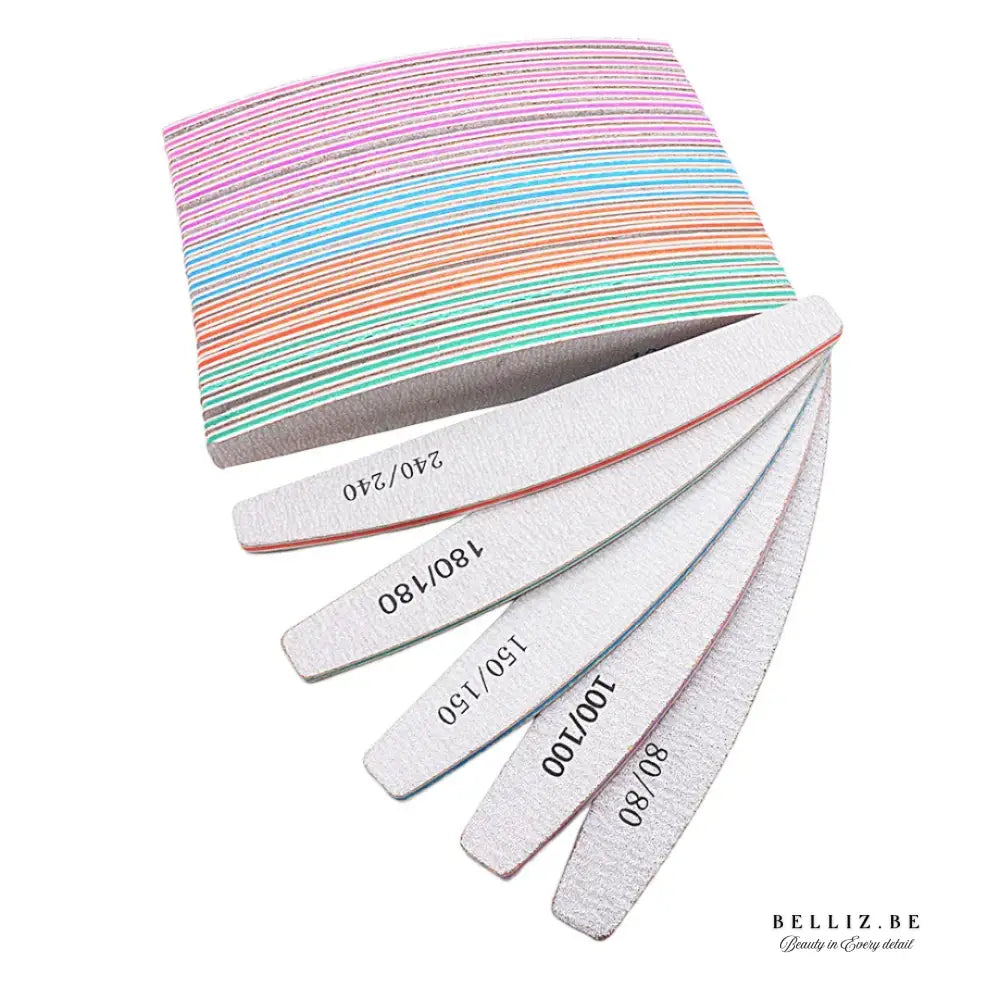 Complete Set Nagelvijlen (5-25 stuks) – Kleurrijke Pro Manicure Tools met 5 Korrelgradaties – Voor Gladde & Perfecte
