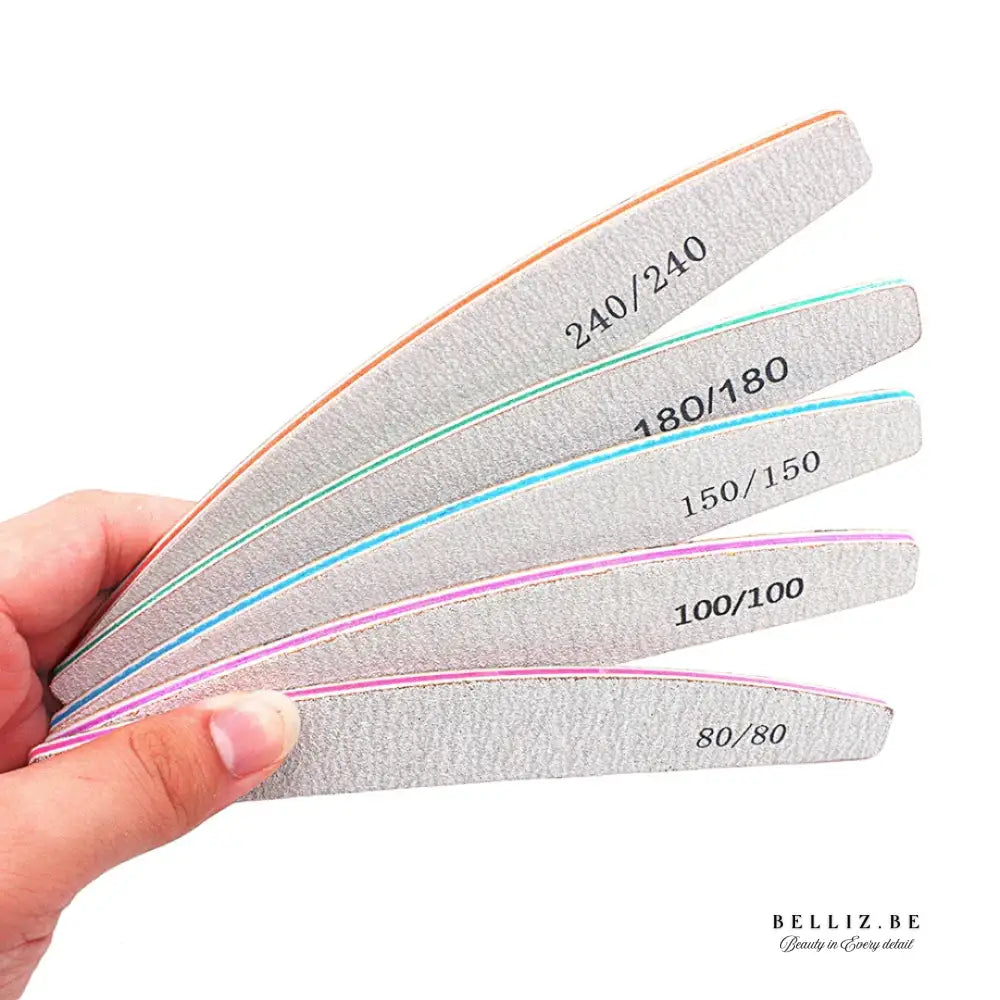 Complete Set Nagelvijlen (5-25 stuks) – Kleurrijke Pro Manicure Tools met 5 Korrelgradaties – Voor Gladde & Perfecte