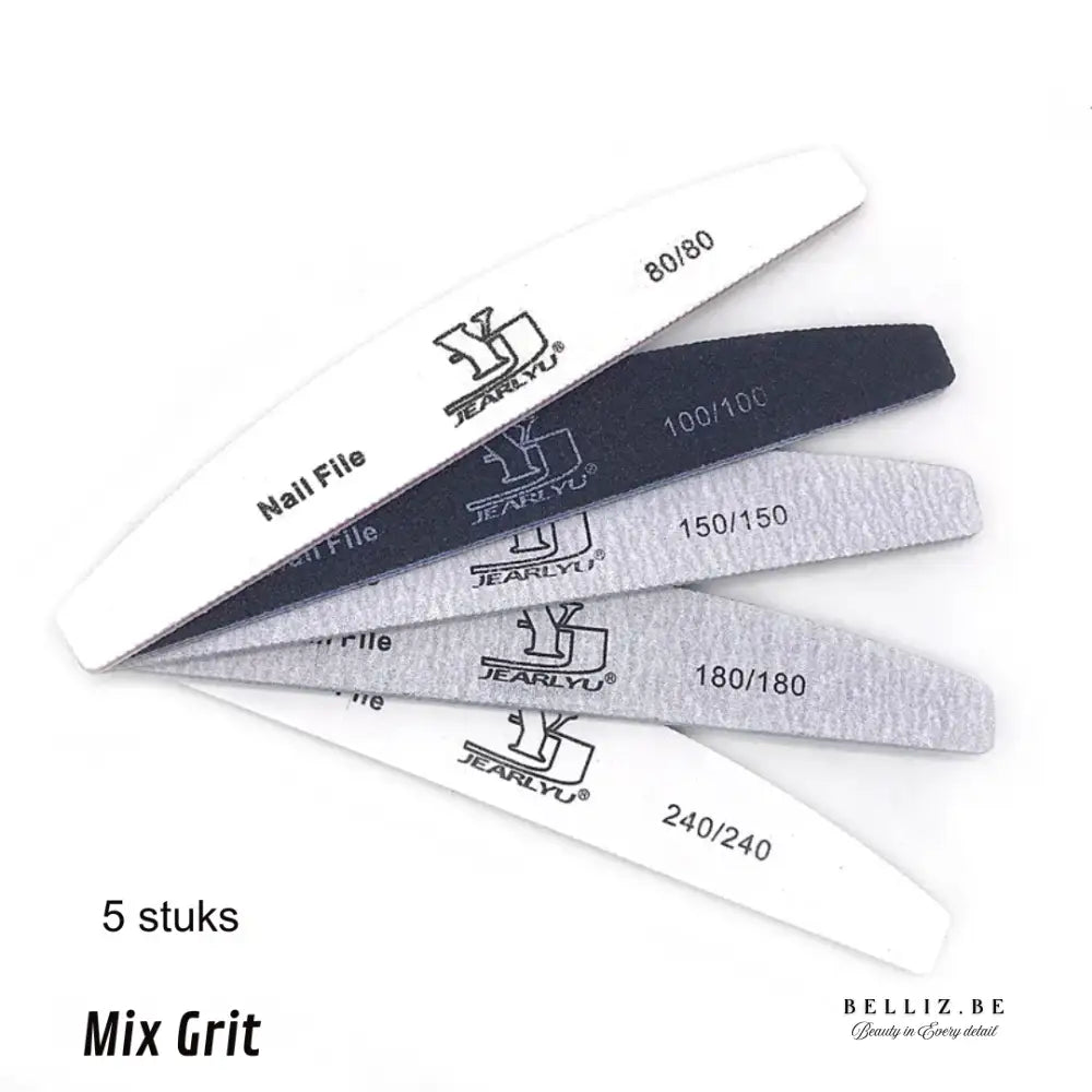 Complete Set Nagelvijlen (5-25 stuks) – Kleurrijke Pro Manicure Tools met 5 Korrelgradaties – Voor Gladde & Perfecte