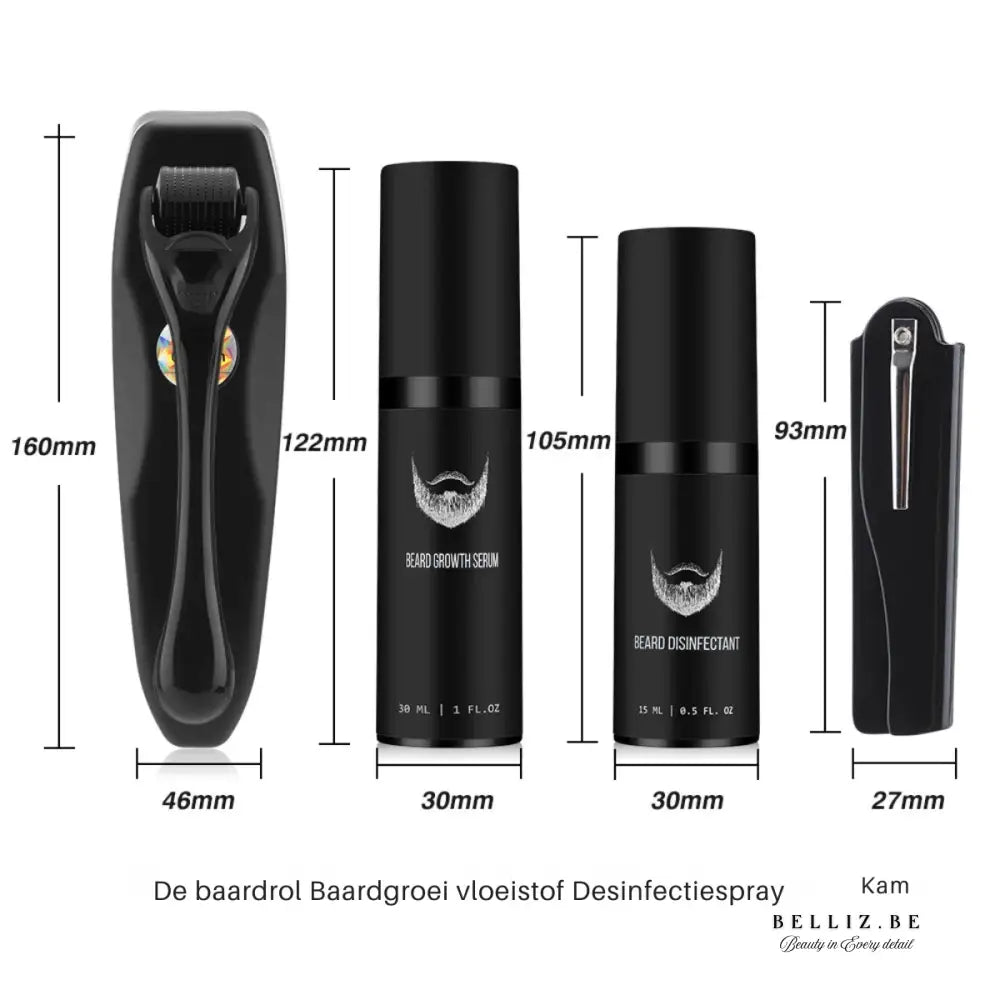 Populair bij Mannen: Complete Baardverzorgingsset – Groei Style & Verzorg Je Baard als een Pro! 1 set