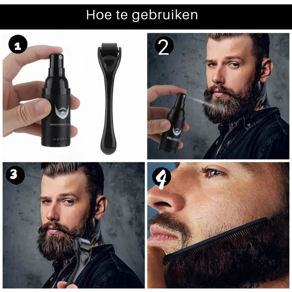 Populair bij Mannen: Complete Baardverzorgingsset – Groei Style & Verzorg Je Baard als een Pro! 1 set